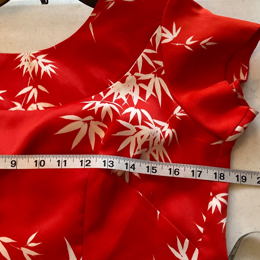 VTG Hawaii Nei of Honolulu Red Bamboo Print Maxi Dress - Picture 5 of 8
